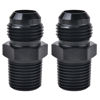 Picture of EVIL ENERGY 8AN Male to 3/8" NPT Fitting Straight Aluminum Black 2PCS