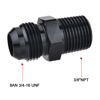Picture of EVIL ENERGY 8AN Male to 3/8" NPT Fitting Straight Aluminum Black 2PCS