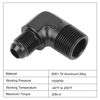 Picture of EVIL ENERGY 8AN Male Flare to 3/4" NPT Pipe 90 Degree Fitting Adapter Aluminum Black 2PCS