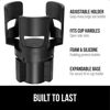 Picture of Gorilla Grip Car Cup Holder Expander, Keeps Large Drink Cups Secure, Expander Fits Yeti, HydroFlask, Stanley 18 to 48oz Large Water Bottles, Coffee Mug, Adjustable Arms and Base Insert, Black