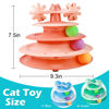 Picture of UPSKY Cat Toy Roller 4-Level Turntable Cat Toy Balls with Three Colorful Balls and Bell Ball X Turntable Interactive Kitten Fun Mental Physical Exercise Puzzle Toys.