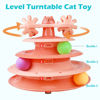 Picture of UPSKY Cat Toy Roller 4-Level Turntable Cat Toy Balls with Three Colorful Balls and Bell Ball X Turntable Interactive Kitten Fun Mental Physical Exercise Puzzle Toys.