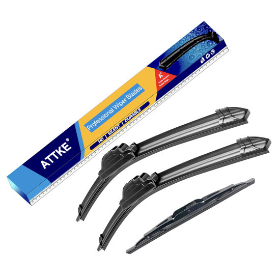 Picture of 3 Wiper Blades 26" + 20" Front Wiper + 16" Rear Wiper Blades for Dodge Grand Caravan 2008-2019/Chrysler Town & Country 2008-2016-OE Original Quality (Pack of 3)