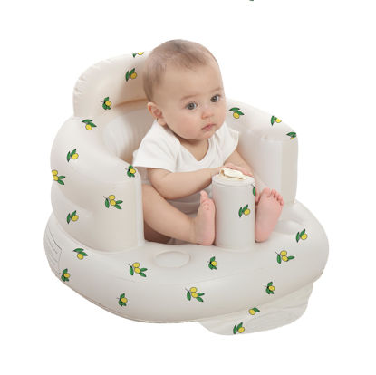 Picture of AGITVPS Inflatable Baby Seat for Babies 3-36 Months, Built in Air Pump Baby Chair Sit Me up Floor Seat for Baby, Bumbo Seat for Learning to Sit, Feeding, Camping (Olive)