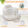 Picture of AGITVPS Inflatable Baby Seat for Babies 3-36 Months, Built in Air Pump Baby Chair Sit Me up Floor Seat for Baby, Bumbo Seat for Learning to Sit, Feeding, Camping (Olive)