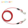 Picture of Petest 30ft Tie-Out Cable with Crimp Cover for Heavy Dogs Up to 125 Pounds Black & Red