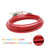 Picture of Petest 30ft Tie-Out Cable with Crimp Cover for Heavy Dogs Up to 125 Pounds Black & Red