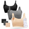 Picture of Momcozy Pumping Bra, Pumping Bra Hands Free 3 Pack Comfortable All Day Wear Pumping and Nursing Bra in One Holding Breast Pump for Spectra, Lansinoh, Medela