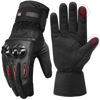 Picture of KEMIMOTO Winter Motorcycle Gloves, Cold Weather Motorcycle Winter Gloves Men Women, Touchscreen Waterproof Motorcycle Riding Gloves, Warm Winter Gloves for ATV Skiing Snowmobile Bicycle,2XL, Black