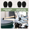 Picture of 4 Pieces Drum Mute Drum Dampener Silicone Drumstick Silent Practice Tips Percussion Accessory Mute Replacement Musical Instruments Accessory (Black,Grid, Dot)