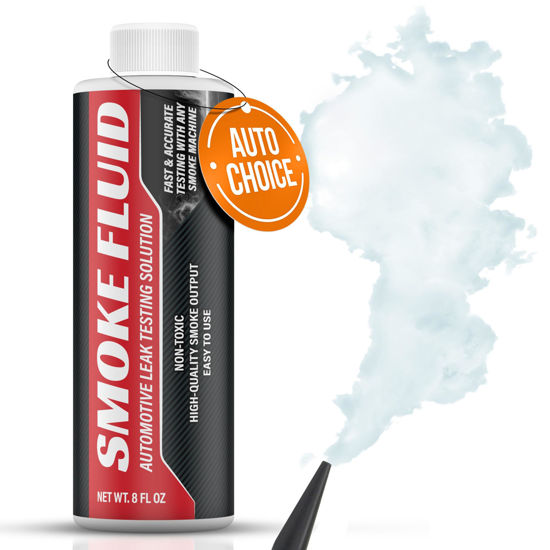 Picture of Smoke Fluid Solution for Automotive Leak Detection - Clean, High-Density Fluid for All Diagnostic Smoke Machines - EVAP, Vacuum, Exhaust, Turbo, Superchargers, Fuel, and Intake Systems - 8 Fl Oz