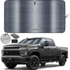 Picture of Autoamerics 1-Piece Windshield Sun Shade - Metallic Gray Foldable Car Front Window Sunshade for Most Cars SUV Truck Heat Blocker Visor Protector Blocks Max UV Rays and Keeps Your Vehicle Cool - Large