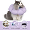 Picture of Cat Cone Collar,Cute Waterproof Cat Recovery Collar,Anti-Bite Lick Wound Healing Safety Elizabethan e Collar for Cats,Purple Flower All-Season Style…