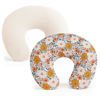 Picture of Konssy 2 Pack Nursing Pillow Covers, Stretchy and Soft Nursing Cover for Breastfeeding Pillows, Pillow Slipcover for Baby Girls Boys Newborn (Beige, Floral)