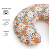 Picture of Konssy 2 Pack Nursing Pillow Covers, Stretchy and Soft Nursing Cover for Breastfeeding Pillows, Pillow Slipcover for Baby Girls Boys Newborn (Beige, Floral)