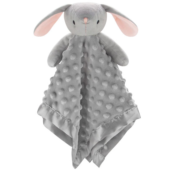 Picture of Pro Goleem Loveys for Babies - Soft Security Blanket Baby Snuggle Toy Newborn Stuffed Animals Baby Gifts for Boys and Girls, Grey Bunny 16 Inch
