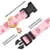 Picture of Cotton Handmade Dog Collar Cute and Distinctive Patterns Pink Rose with Pendant Cute Dog Collars for Small Medium Large Dogs Girl Dogs Boy Dogs S