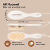 Picture of Baby Hair Brush - Baby Brush with Soft Goat Bristles, Cradle Cap Brush, Perfect Scalp Grooming Product for Infant, Toddler, Kids, Newborns, Baby Girls, Boys (Vanilla, Oval)