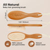 Picture of Baby Hair Brush - Baby Brush with Soft Goat Bristles, Cradle Cap Brush, Perfect Scalp Grooming Product for Infant, Toddler, Kids, Newborns, Baby Girls, Boys (Golden Oak, Oval)