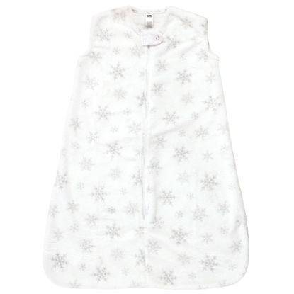 Picture of Hudson Baby Unisex Baby Plush Sleeping Bag, Sack, Blanket, Sleeveless Snowflakes, 6-12 Months