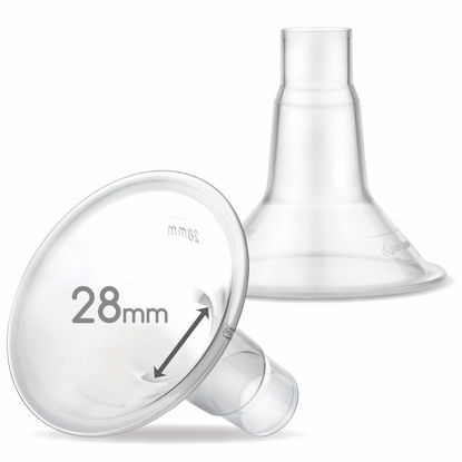 Picture of Maymom MyFit 28mm Two-Piece Design Large Breastshield for Medela Breast Pumps; Ideal for HandsFree Bra; Not Original PersonalFit/Freestyle Flex Pump Parts; 2pcs