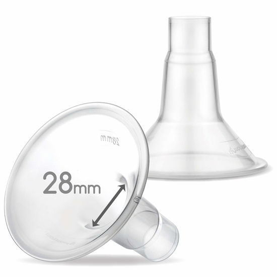 Picture of Maymom MyFit 28mm Two-Piece Design Large Breastshield for Medela Breast Pumps; Ideal for HandsFree Bra; Not Original PersonalFit/Freestyle Flex Pump Parts; 2pcs