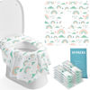 Picture of Blissful Diary 30 Pcs Toilet Seat Covers Disposable for Toddlers & Adults, Extra Large Waterproof, Portable Package for Travel, Kids Potty Training