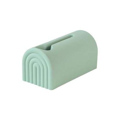 Picture of mushie Bath Spout Cover | Soft Silicone Bathtub Faucet Safety Guard for Kids | Universal Fit (Cambridge Blue)
