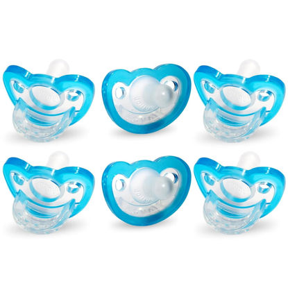 Picture of RAZBABY JollyPop Baby Pacifier Newborn, 0-3m (Blue, 6 Count)