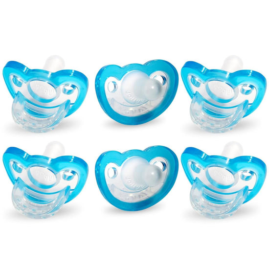 Picture of RAZBABY JollyPop Baby Pacifier Newborn, 0-3m (Blue, 6 Count)