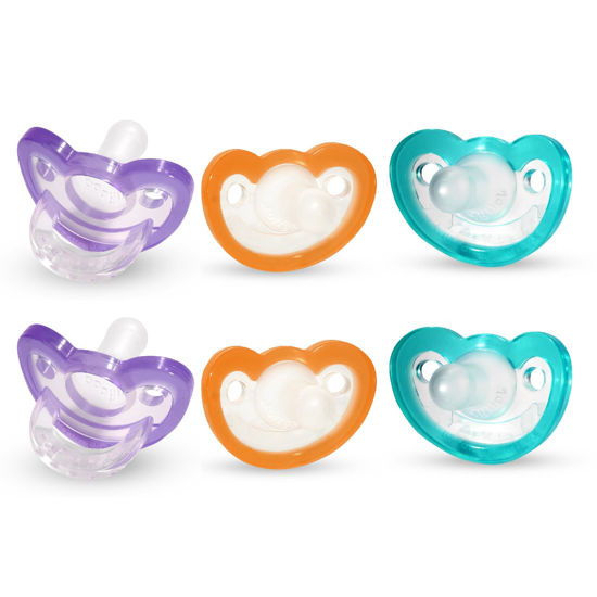 Picture of RAZBABY JollyPop Baby Pacifier Newborn, 0-3m (6 Count, Variety)
