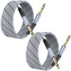 Picture of JOLGOO 1/4 Inch TRS Cable 10ft 2-Pack, 1/4 Inch Guitar Cable 10 Ft, 6.35 Balanced Interconnect Line for Electric Guitar, Bass, Keyboard, Mixer, Amplifier, Speaker, Electric Mandolin, pro Audio
