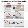 Picture of Pershook Truck 5th Wheel Hook Set 25PCS,Long Distance Hook Tool 59'' Car Emergency Hook Tree Cleaning Hook Trailer Box Hook Heavy Duty,Rolling Door Hooks,5th Wheel Pin Puller Tool Kit