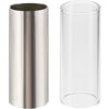 Picture of 2 Pieces Glass Slide and Stainless Steel Slide in Box for Guitar, Bass, Medium (6 cm)