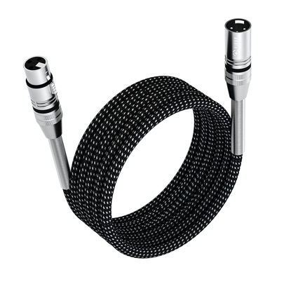 Picture of FIBBR XLR Cable 50ft/15M, Microphone Cable Nylon Braided XLR Male to Female Heavy Duty Balanced Microphone Cord Compatible with Preamps/Speaker Systems and More