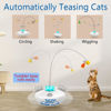 Picture of Oxawo Interactive Cat Toys Cat Exercise Tumbler, Rechargeable Cat Toys for Indoor Cats Spin Butterfly Game Teasing Kitty, Extra Long Feather Wand (P33 cat Toys)