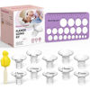 Picture of Nursi Luna Flange Sizing Kit 3 in 1 Ultimate with 10PCS Flange Inserts 13/15/17/19/21mm, Nipple Ruler, Cleaning Brush, Silicone Flange Insert Kit for 24mm Most Pumps, Pumping Breastfeeding Essentials