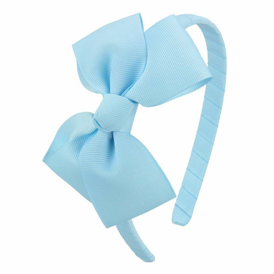 Picture of 7Rainbows Cute Light Blue Bow Headband for Girls Toddlers.