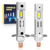 Picture of AHOBXD H1 Fog Light Bulbs 6500K White Super Bright 30000LM 600% Plug and Play Car Fog Light Bulbs Pack of 2