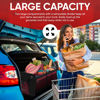 Picture of FORTEM SUV Trunk Organizer, Car Organizer, Collapsible Multi-Compartment Storage Bag for Car Accessories for Women Men, Non Slip Bottom, Adjustable Straps, Foldable Cover 50L (Standard, Red)