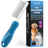 Picture of Poodle Grooming Comb - Metal Dematting Comb with Long & Short Stainless Steel Teeth for Removing Matted Hair & Knots, Safe and Gentle for Dogs & Cats