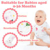 Picture of Zainpe 6Pcs Snap Muslin Cotton Baby Bibs Star Cat Rabbit Pattern Adjustable Feeding Bib Machine Washable Unisex Burp Cloths with 6 Absorbent & Soft Layers for Infant Toddler Newborn Eating Drooling