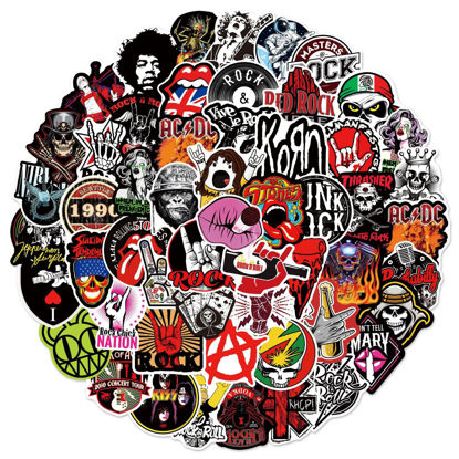 Picture of 104Pcs Rock Band Music Stickers,Heavy Metal Stickers, Rock Stickers and Decals, Guitar Stickers, Rock Music Stickers, Heavy Metal Gifts for Men and Women (104Pcs Rock Band Music Stickers)