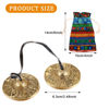 Picture of Boao Tibetan Tingsha Cymbals Meditation Chime Bells with Tibetan Drawstring Cloth Bag, 6.3 cm Meditation Chime Bells, for Percussion Instrument(8 Lucky Symbols Embossed)