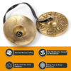 Picture of Boao Tibetan Tingsha Cymbals Meditation Chime Bells with Tibetan Drawstring Cloth Bag, 6.3 cm Meditation Chime Bells, for Percussion Instrument(8 Lucky Symbols Embossed)