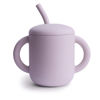 Picture of mushie 100% Silicone Training Cup & Straw for Toddlers | 6 Months+ (Soft Lilac)