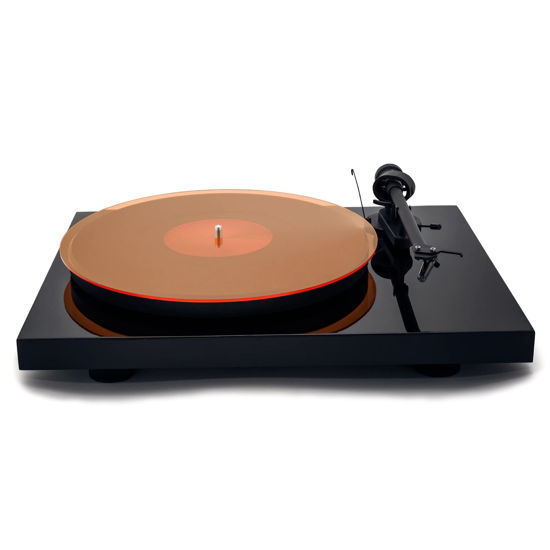 Picture of Acrylic Turntable Mat - 11.75" OrangeLit Vinyl Record Acrylic Mat - Precision Machined Acrylic Turntable Platter Mat w/Record Label Recess. See-Through Record Mat for Standard 12" Turntable Platters
