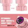 Picture of Upgraded Car Cup Holder Expander Adapter with Offset Adjustable Base, Compatible with Yeti 14/24/36/46oz Ramblers, Hydro Flasks 32/40oz, Other Large Bottles Mugs in 3.5"-4.0", Pink 1 Pack