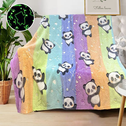 Picture of Panda Blankets for Girls/Boys, Panda Gifts for Girls, Kids Blankets for Girls, Toddler Blanket for Kids, Personalized Baby Blankets for Girls, Soft Fleece Blankets and Throw, Birthday Gifts 50"x 60"