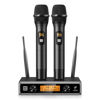 Picture of TONOR Wireless Microphone System, Professional Metal Cordless Karaoke Microphones, Handheld Dynamic Mic Set with Receiver for Party, Meeting, KTV, Church, DJ, Wedding, Singing, 200ft, TW820 Black